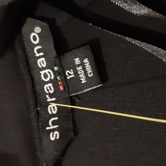 New W/Tags Women's Black Sharagano Stretch Sleeveless Dress Size 12 - Picture 5 of 10